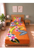 Hand Painted Rayon Bedsheet Set Single Size